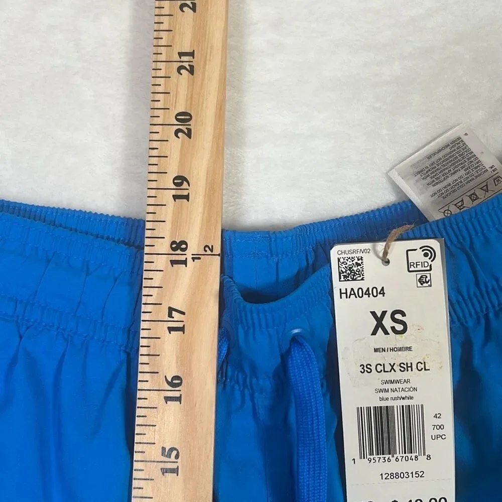Adidas 3 STRIPES CLASSIC LENGTH SWIM SHORTS HA0404 swim trunks‎ NWT Men X-small